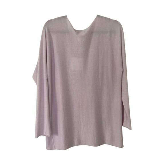 Bianco & Blu Cashmere Silk Wool Blend Sweater Lavender Lilac L Made in Italy - Picture 3 of 6